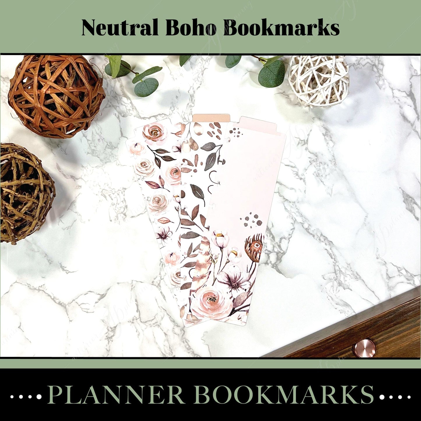 Artierior Planning Physical Item Bookmarks | Neutral Boho