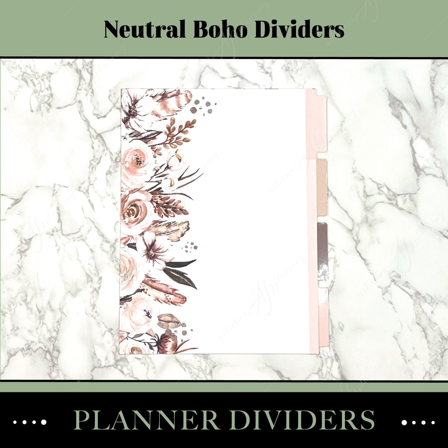 Artierior Planning Physical Item Dividers | Neutral Boho