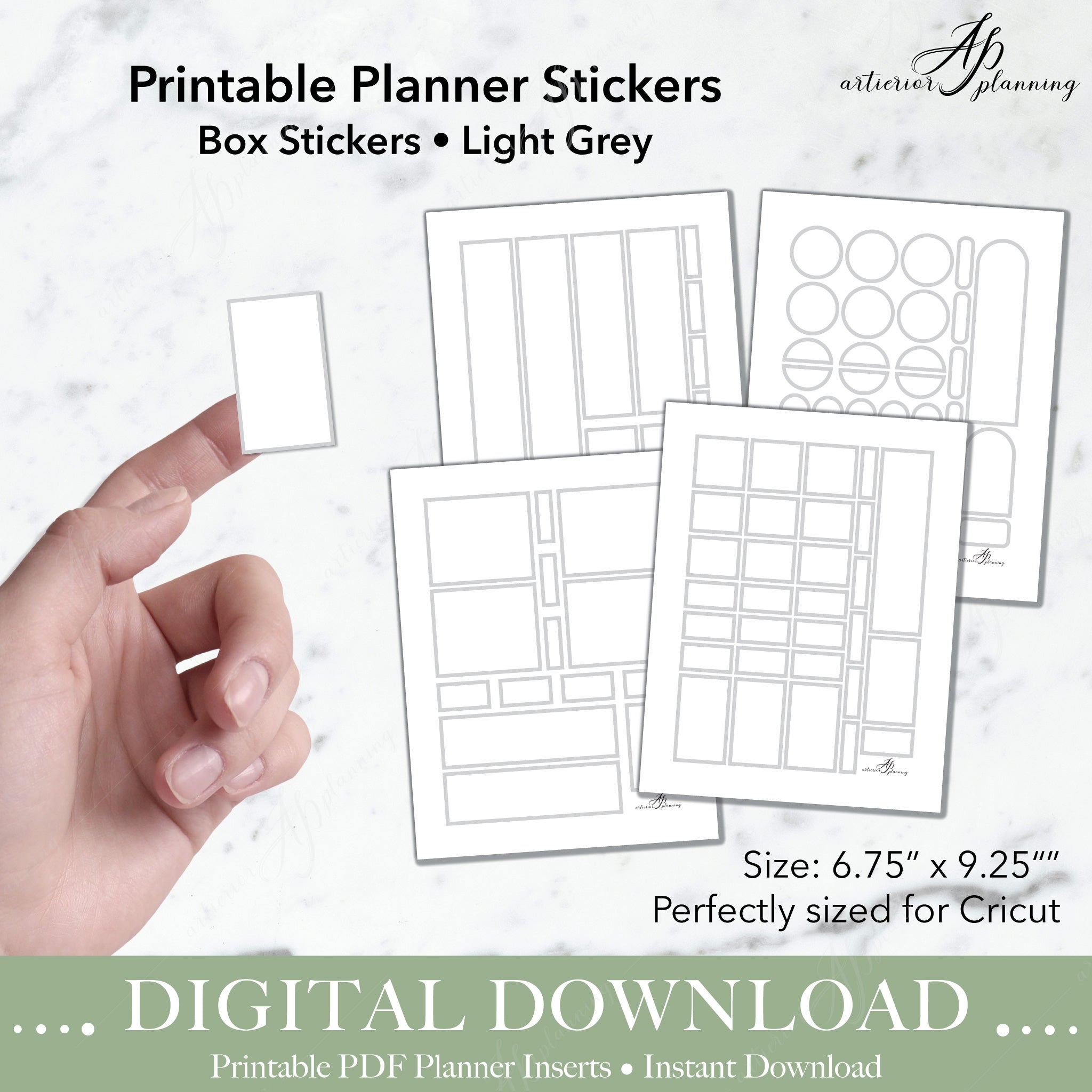 Pink Shell Monthly Calendar Sticker Kit (7×9 & a5 sizes) - Tori Grant  Designs