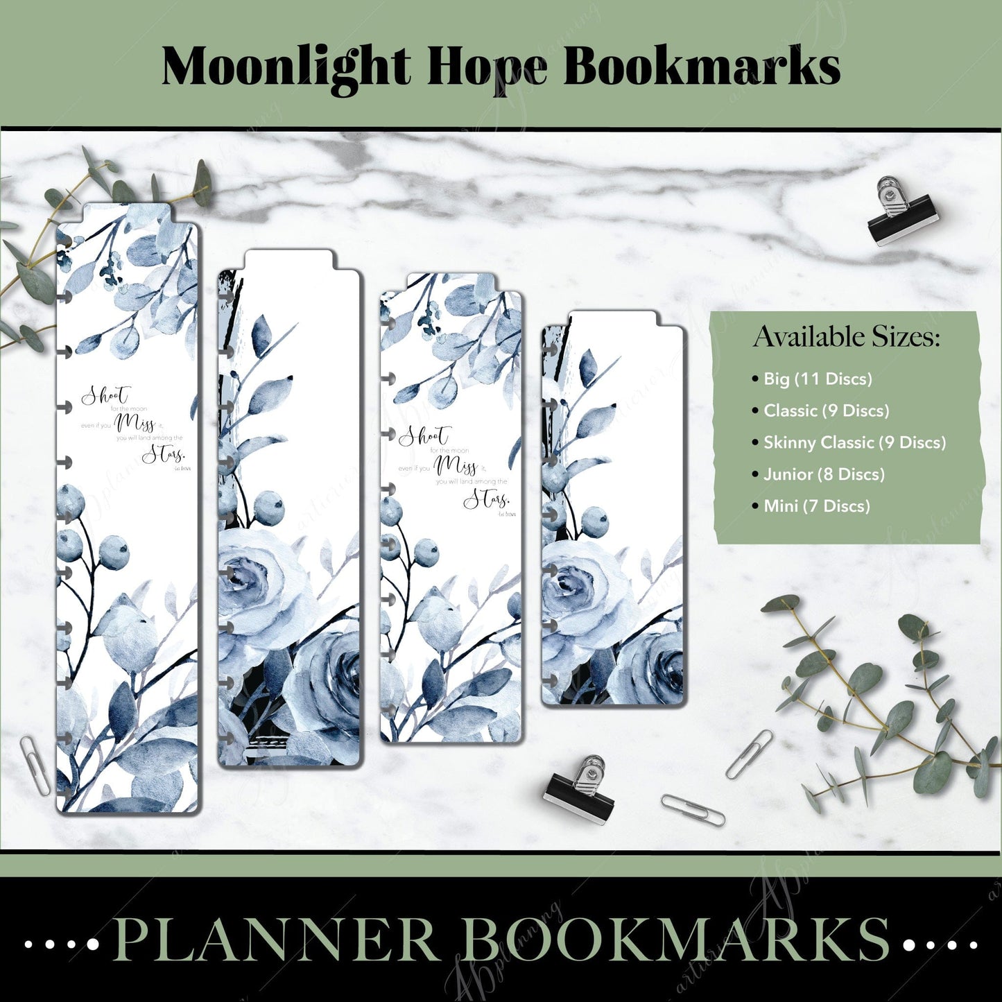 Artierior Planning Physical Item Bookmarks | Moonlight Hope