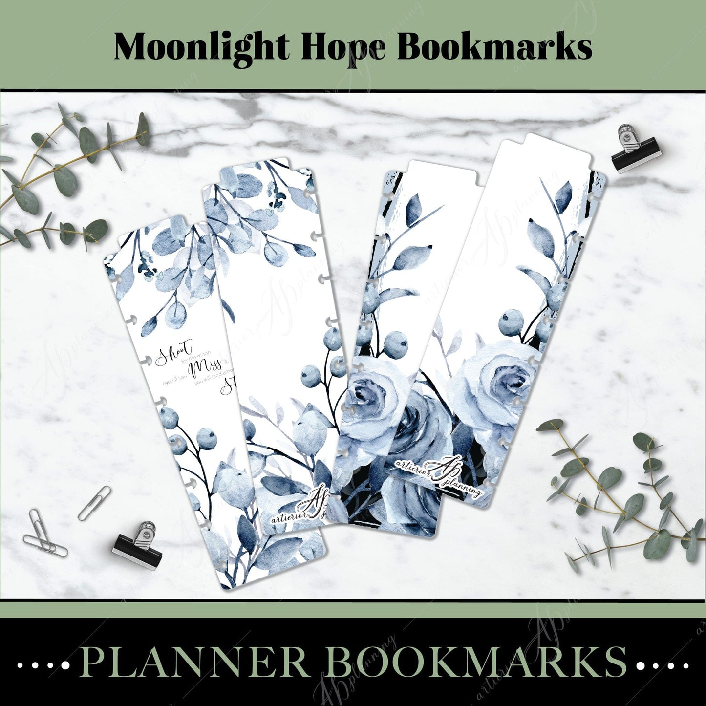 Artierior Planning Physical Item Bookmarks | Moonlight Hope