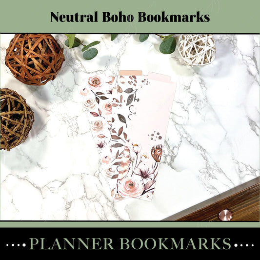 Artierior Planning Physical Item Bookmarks | Neutral Boho