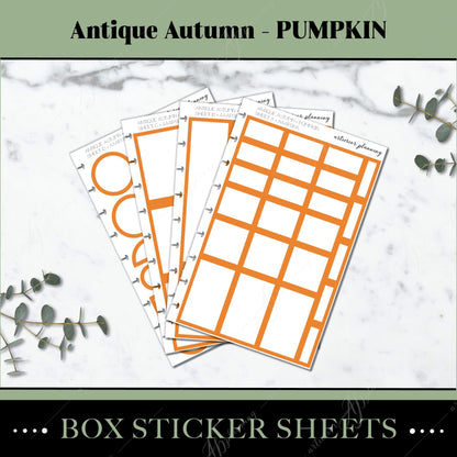 Artierior Planning Physical Item Box Sticker Sheets | Antique Autumn | Pumpkin