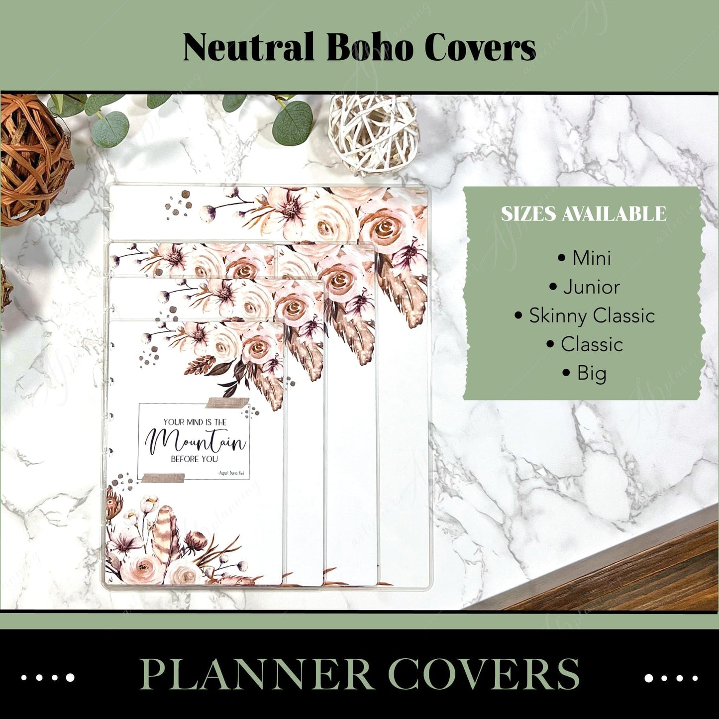 Artierior Planning Physical Item Covers | Neutral Boho