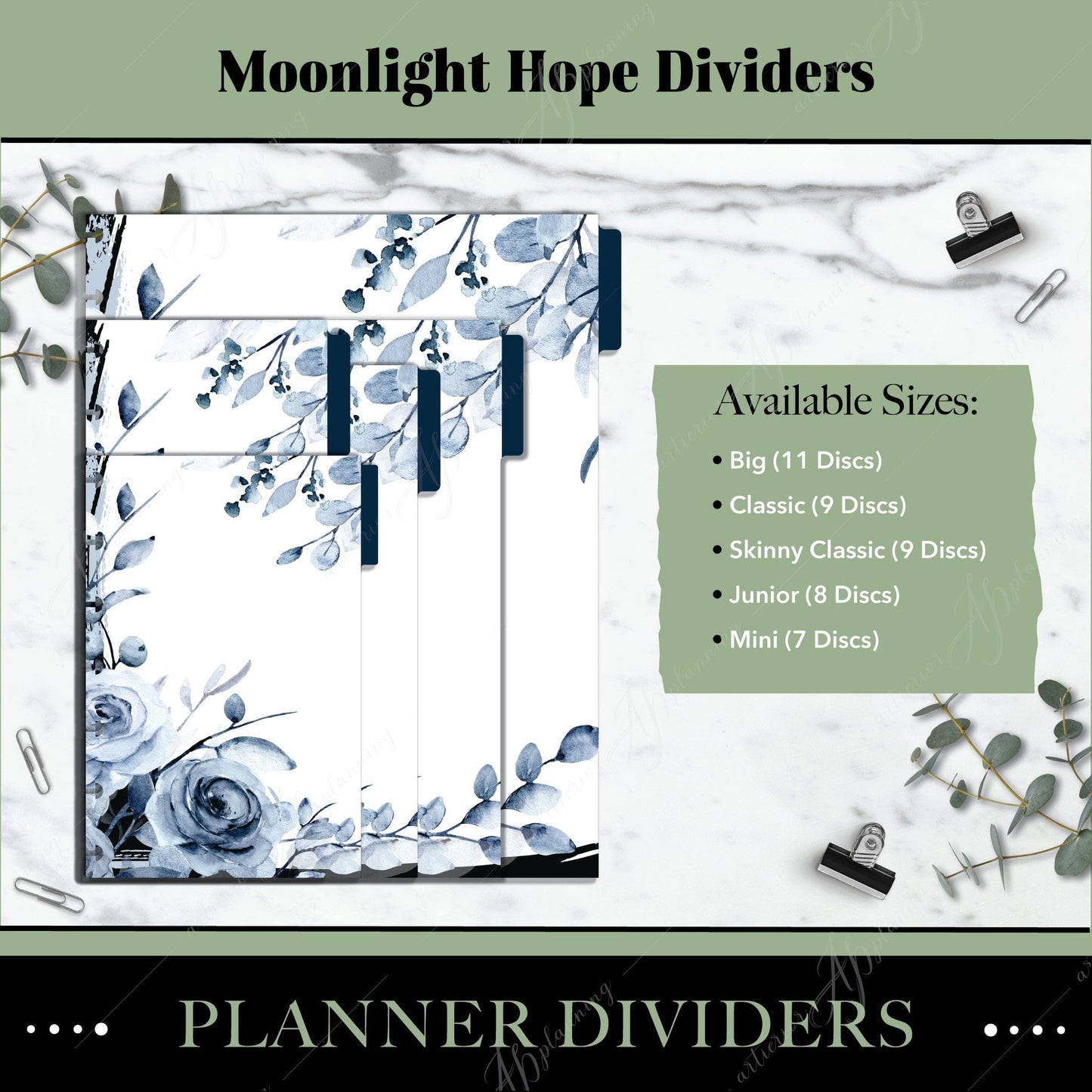Artierior Planning Physical Item Dividers | Moonlight Hope