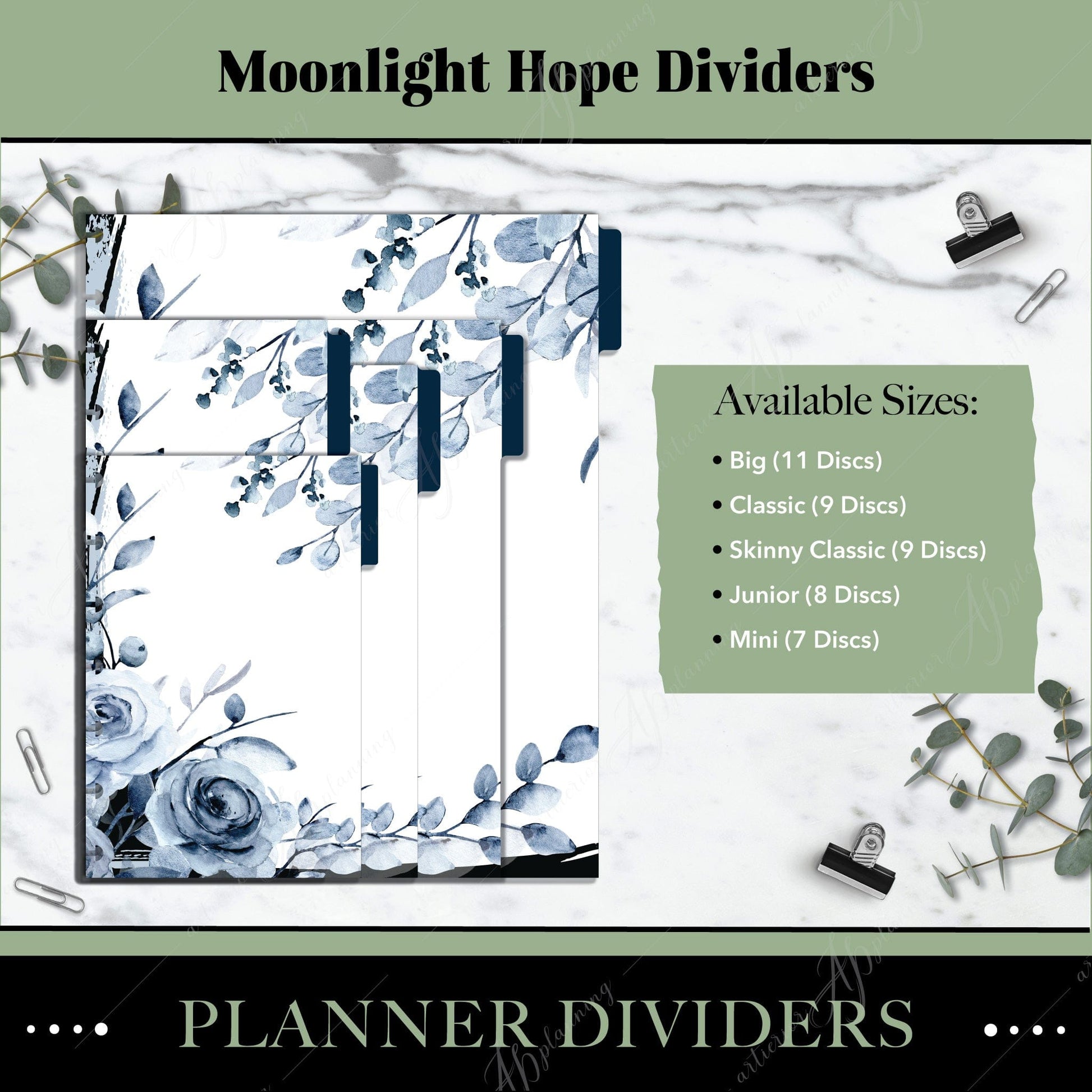 Artierior Planning Physical Item Dividers | Moonlight Hope