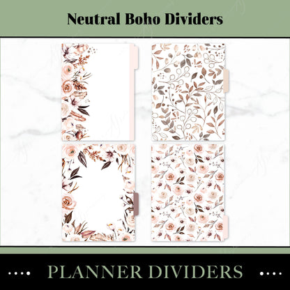 Artierior Planning Physical Item Dividers | Neutral Boho