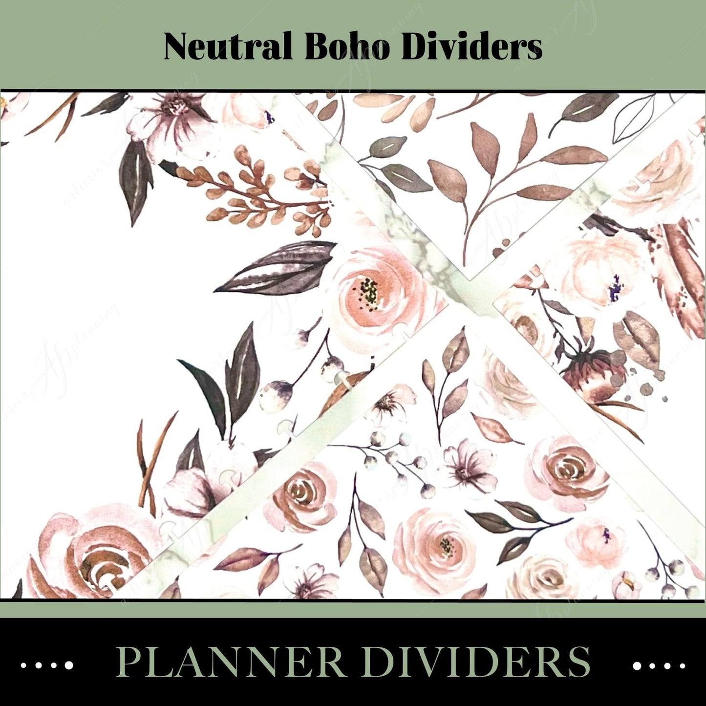 Artierior Planning Physical Item Dividers | Neutral Boho