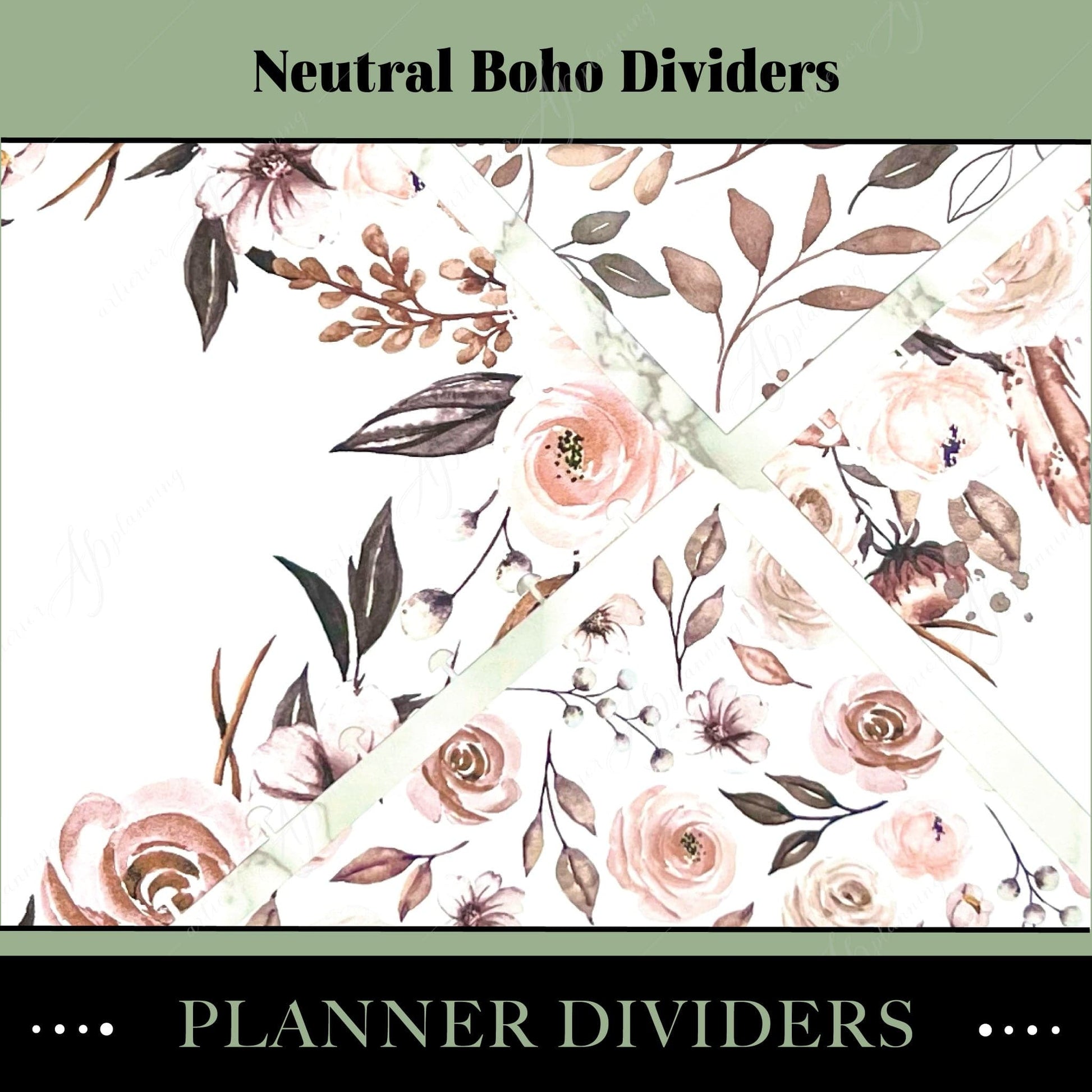 Artierior Planning Physical Item Dividers | Neutral Boho