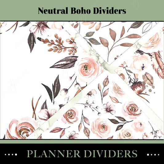 Artierior Planning Physical Item Dividers | Neutral Boho