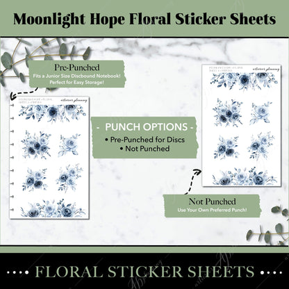 Artierior Planning Physical Item Floral Sticker Sheets | Moonlight Hope