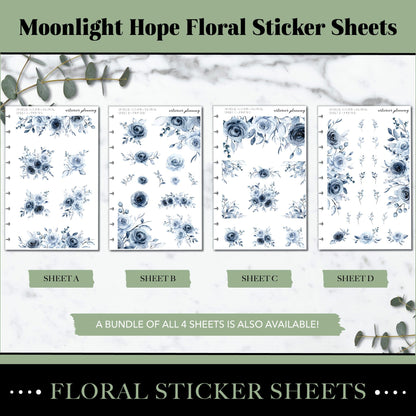 Artierior Planning Physical Item Floral Sticker Sheets | Moonlight Hope